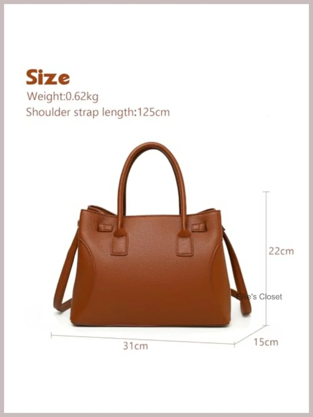 Women's Medium Work Satchel Tote Vegan Leather Shoulder Handbag Twist Lock